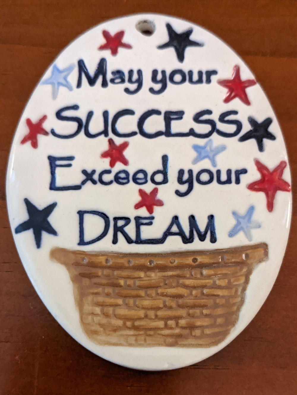 Longaberger Carol C. Berry Patriotic All American Success Dream Sign Plaque Tie - Picture 2 of 5